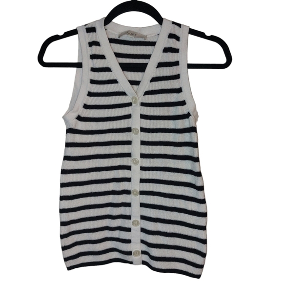 LOFT LADIES SLEEVELESS STRIPED TOP- SP - Picture 1 of 4